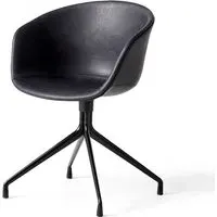 About A Chair 21 Swivel Dining Chair - Sense Black, Aluminium