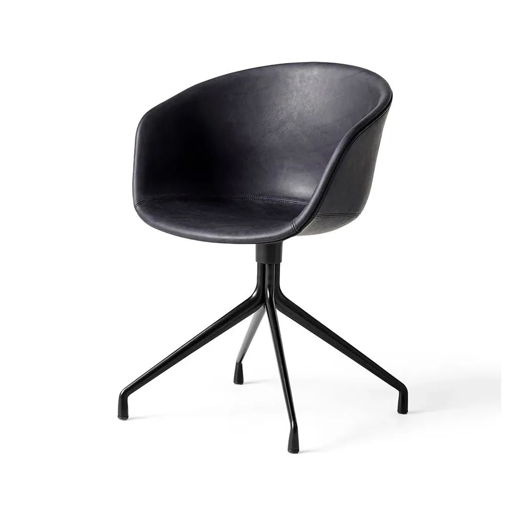 About A Chair 21 Swivel Dining Chair - Sense Black, Aluminium