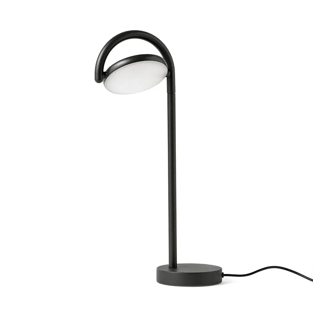 Adjustable Table Lamp with Tilting Head - Black, Metal image