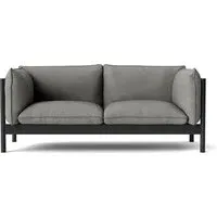 Arbour 2-Seater Sofa - Roden 05, Black Lacquered Beech