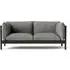 Arbour 2-Seater Sofa - Roden 05, Black Lacquered Beech