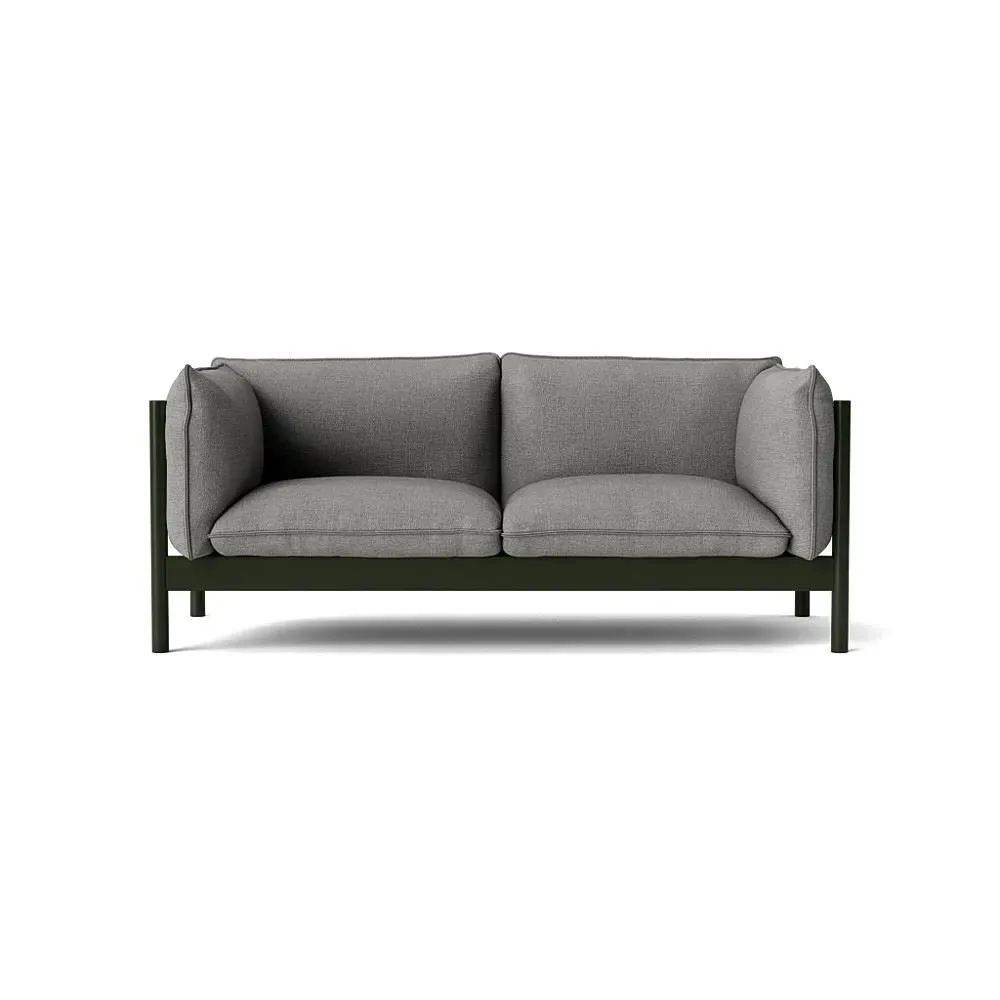 Arbour 2-Seater Sofa - Roden 05, Bottle Green Lacquered Beech