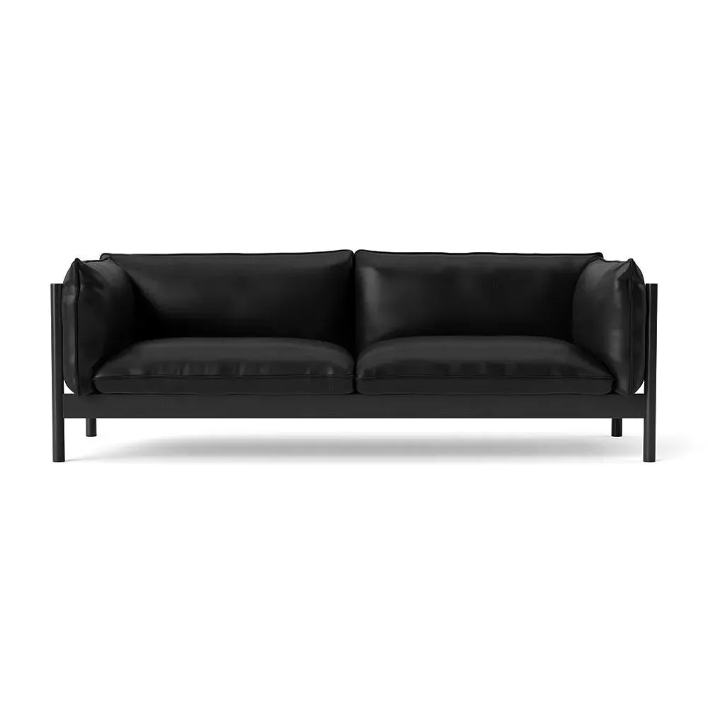 Arbour 3-Seater Sofa - Black, Beech