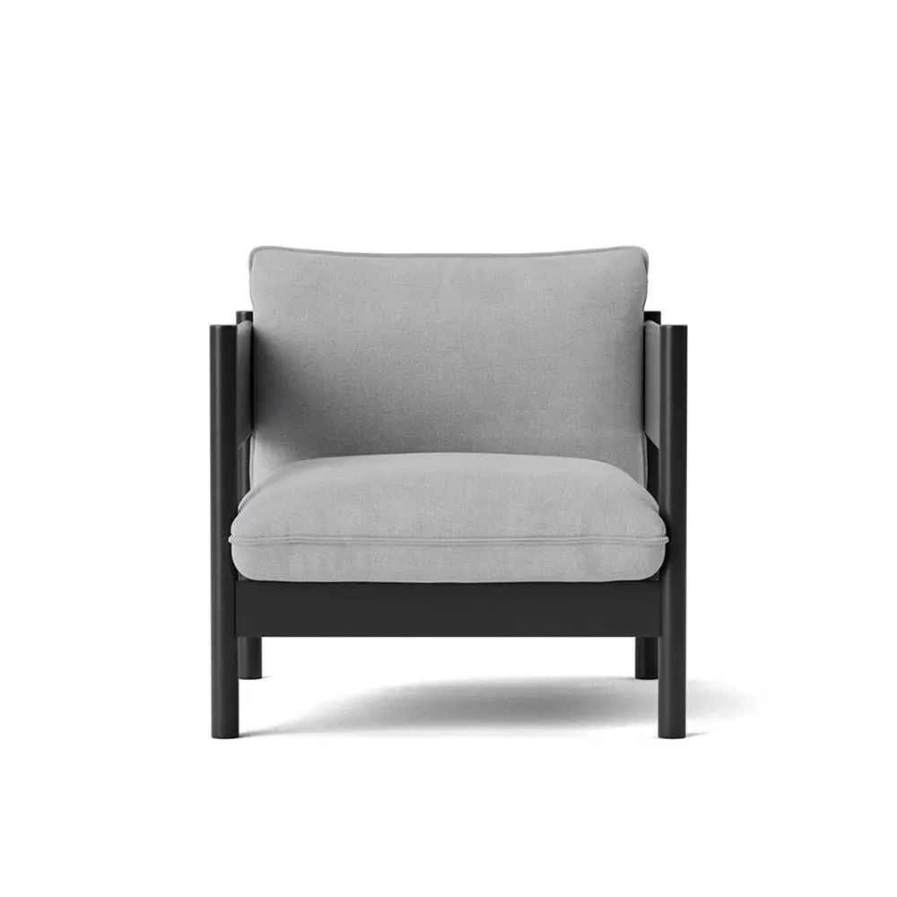 Arbour Club Armchair - Linara 198, Black Lacquered Beech