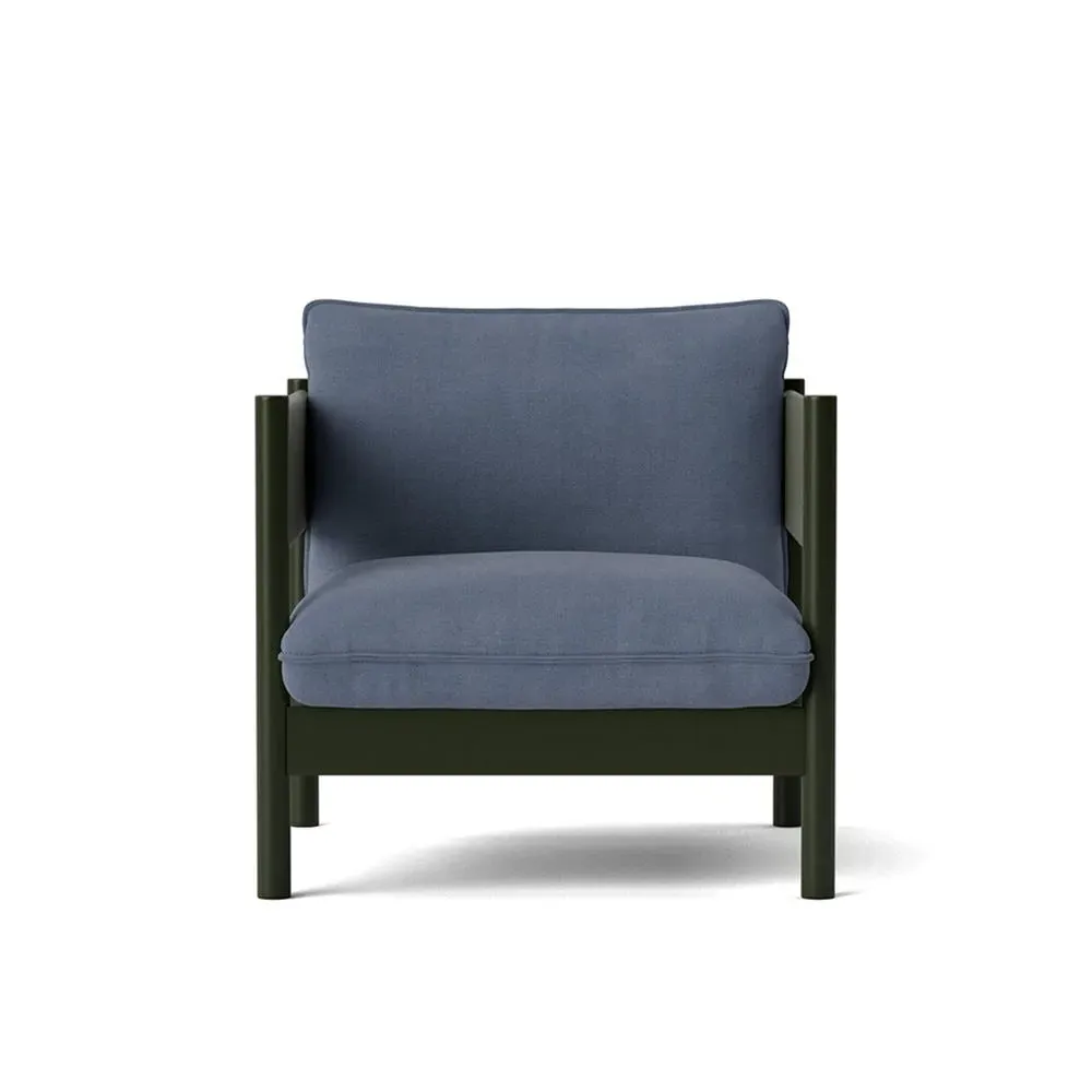 Arbour Club Armchair - Linara 198, Bottle Green Lacquered Beech