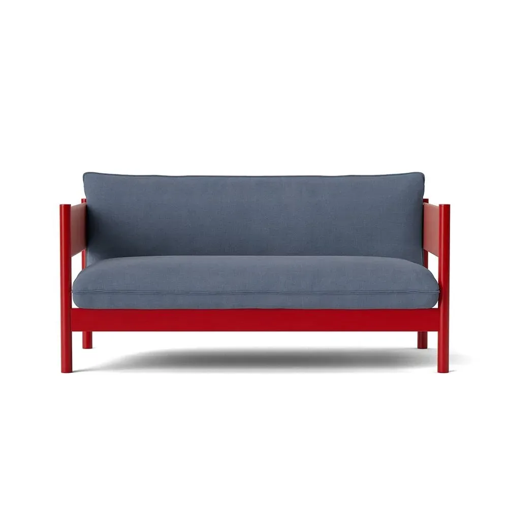 Arbour Club Sofa - Wine Red, Beech