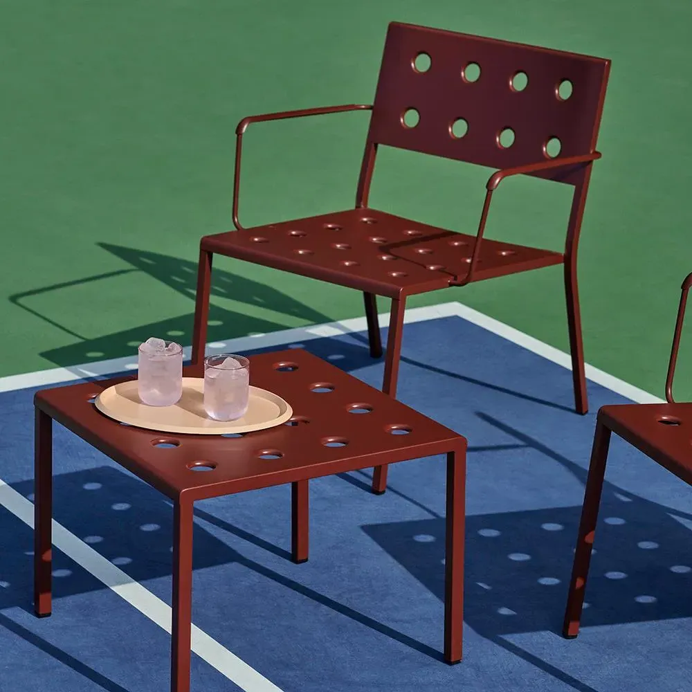 Balcony Garden Lounge Chair - Iron Red, Steel