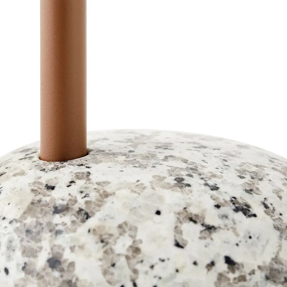 Bowler Side Table with Handle - Beige, Steel