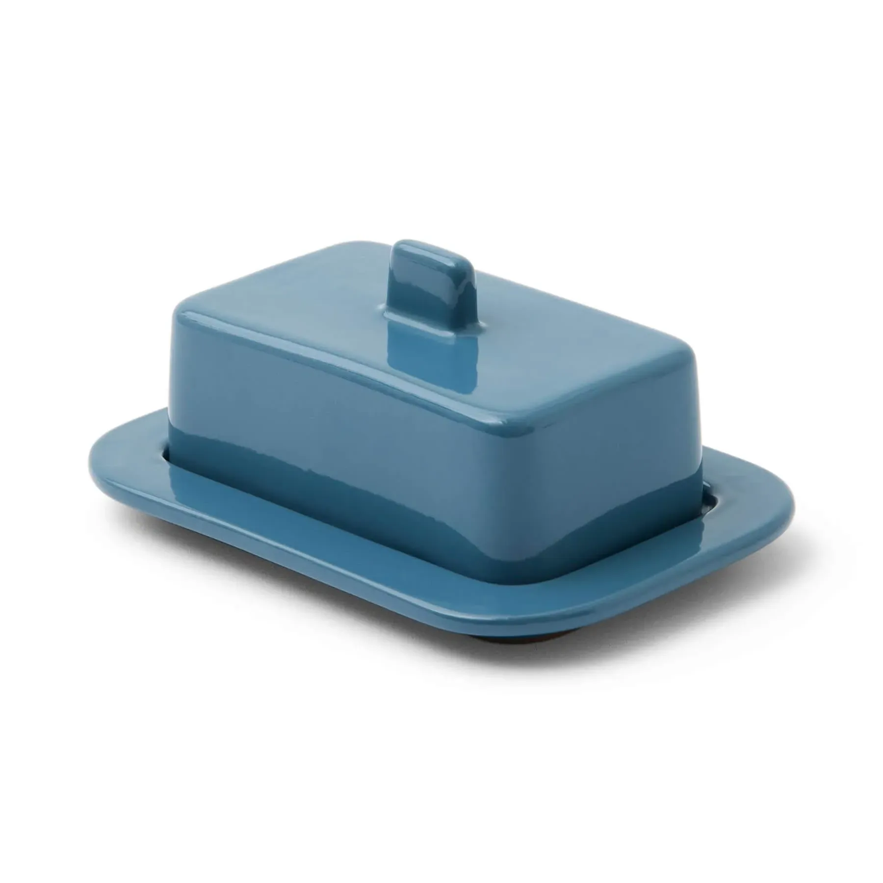 Butter Dish with Lid - Dark Blue, Terracotta image