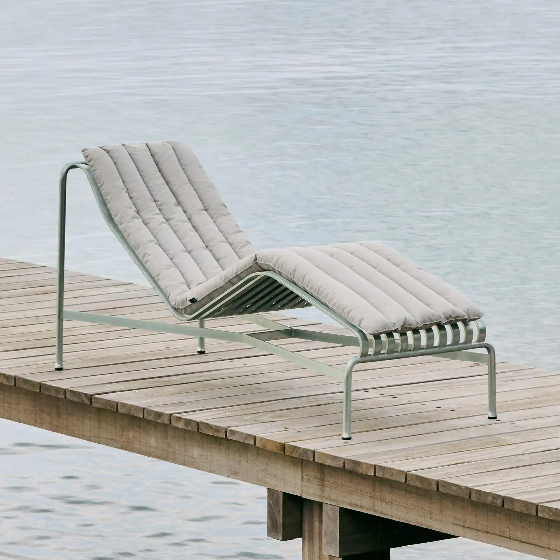 Chaise Longue Quilted Cushion - Olive, Fabric