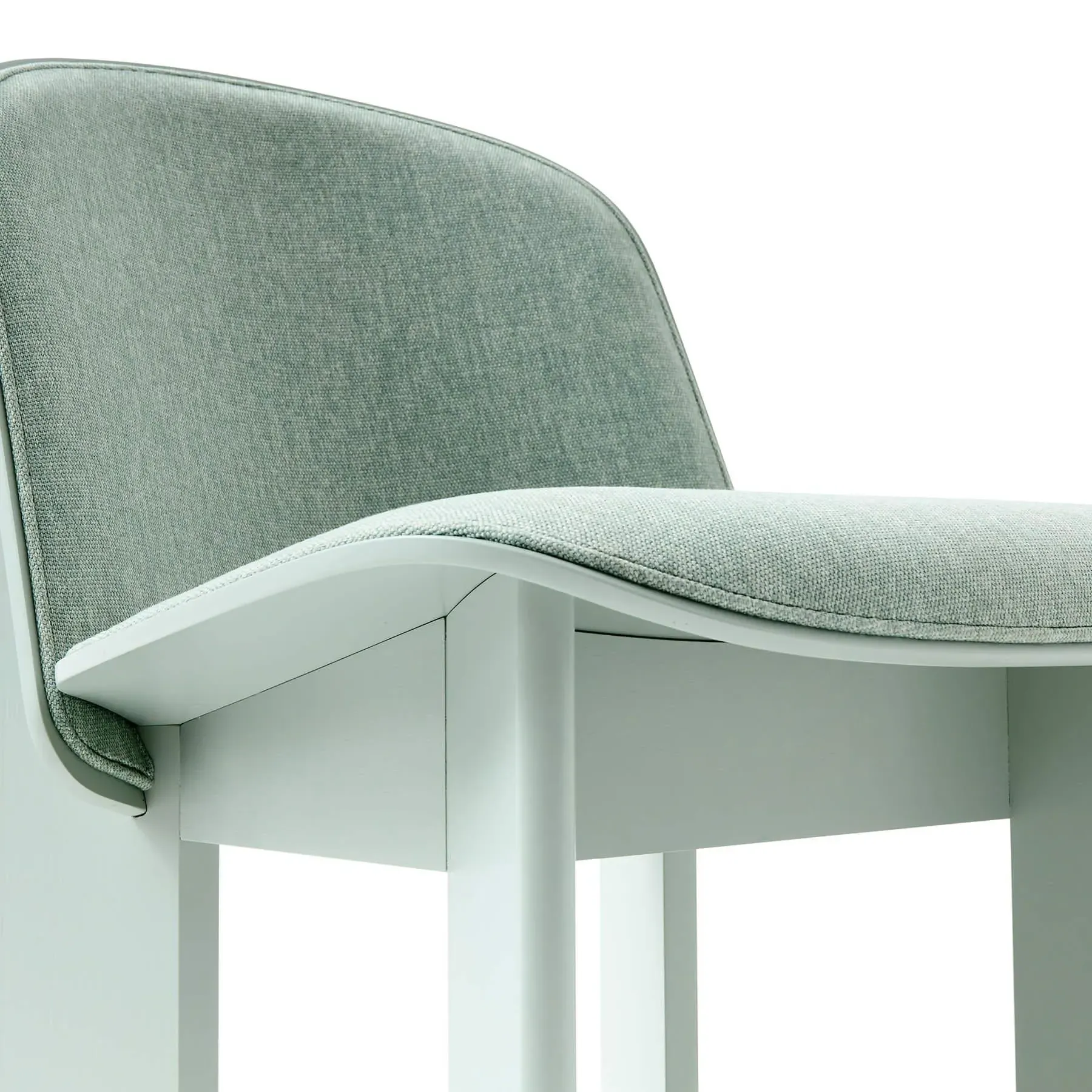 Chisel Lounge Chair Front Upholstered - Black, Beech