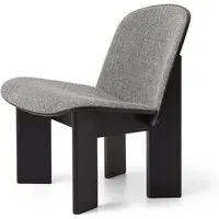 Chisel Lounge Chair Front Upholstered - Black, Beech