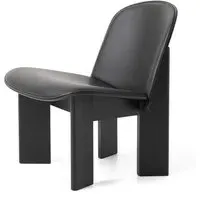 Chisel Lounge Chair Front Upholstered - Black, Oak