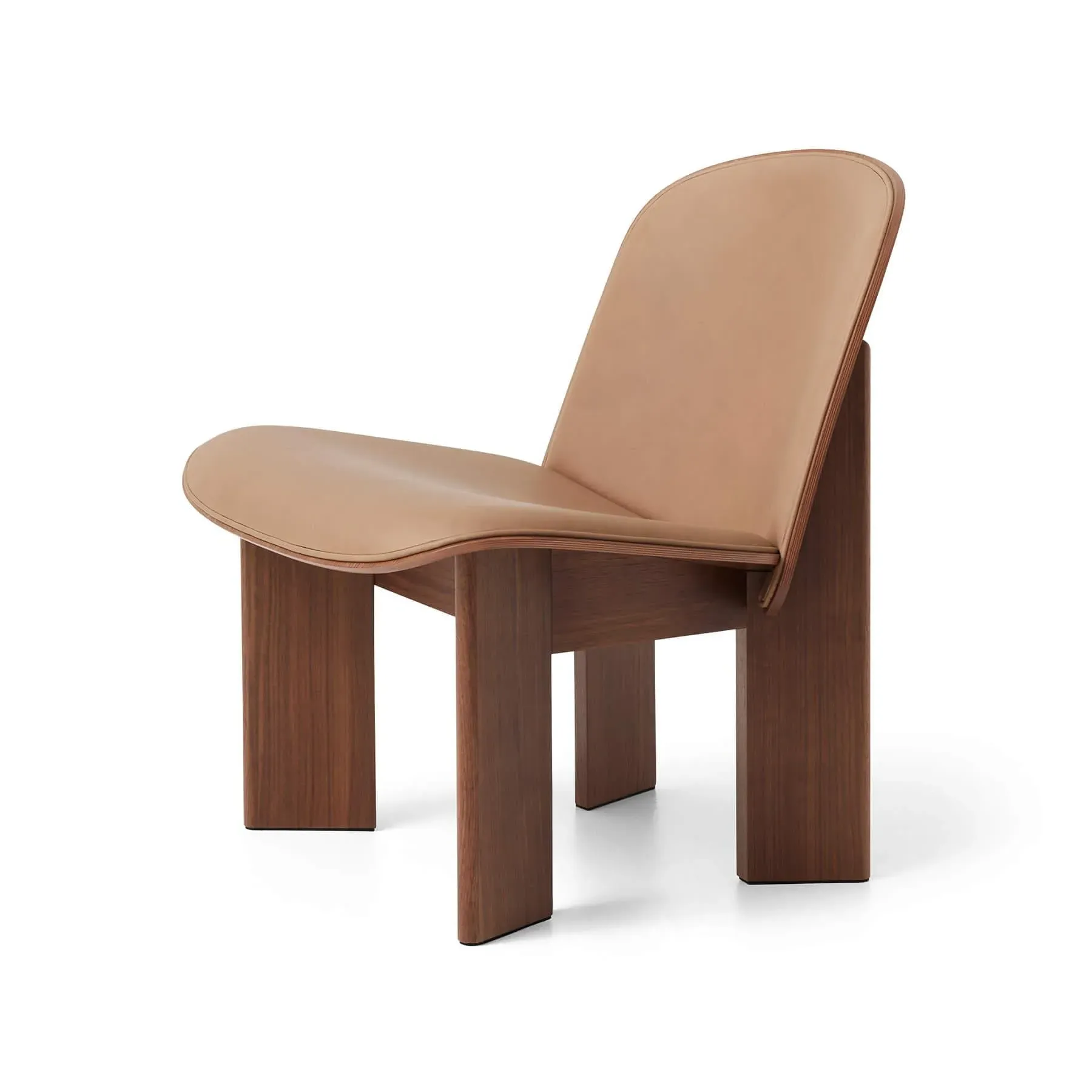 Chisel Lounge Chair Front Upholstered - Nougat