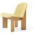 Chisel Lounge Chair Front Upholstered - Oak