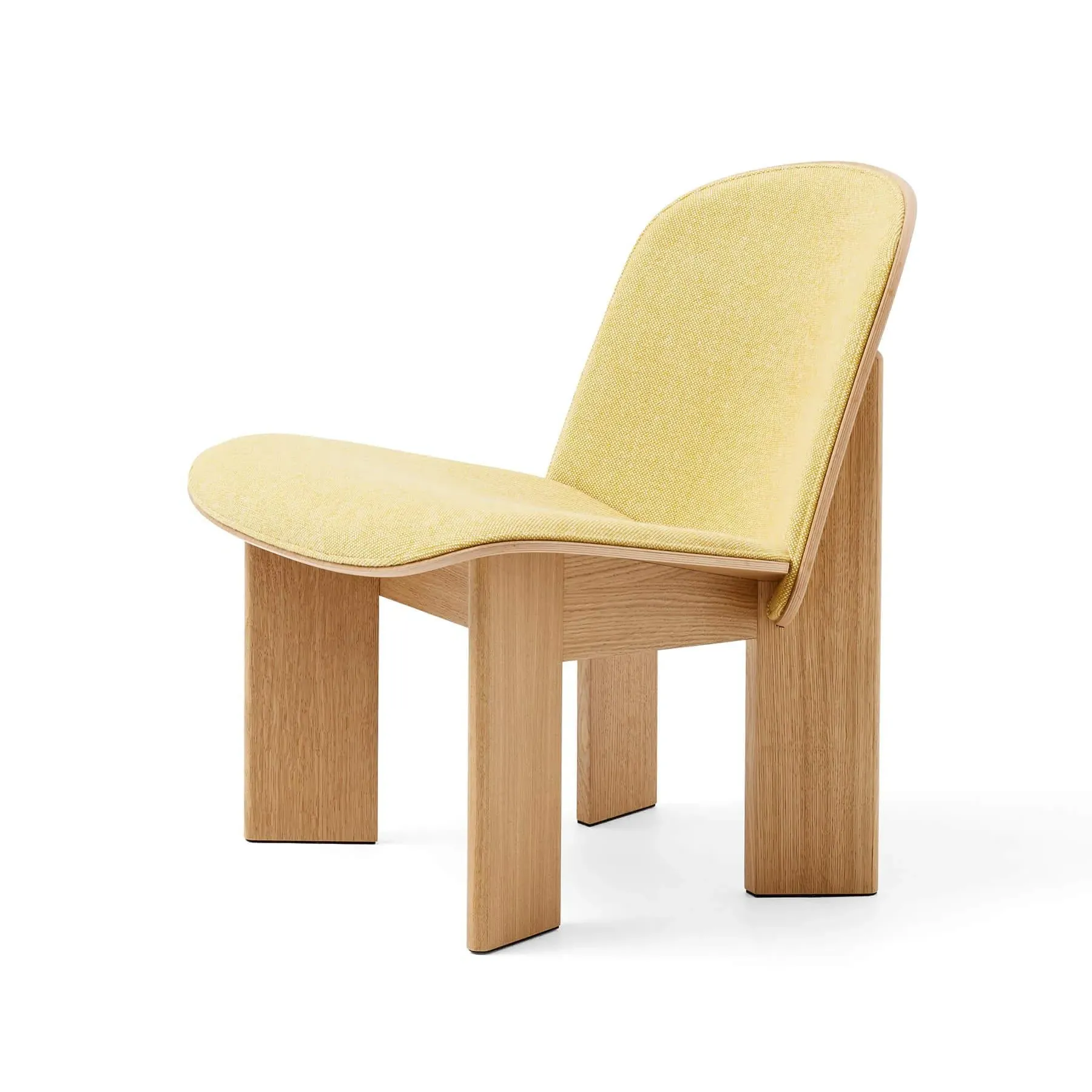 Chisel Lounge Chair Front Upholstered - Oak