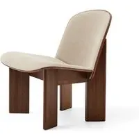 Chisel Lounge Chair Front Upholstered - Walnut