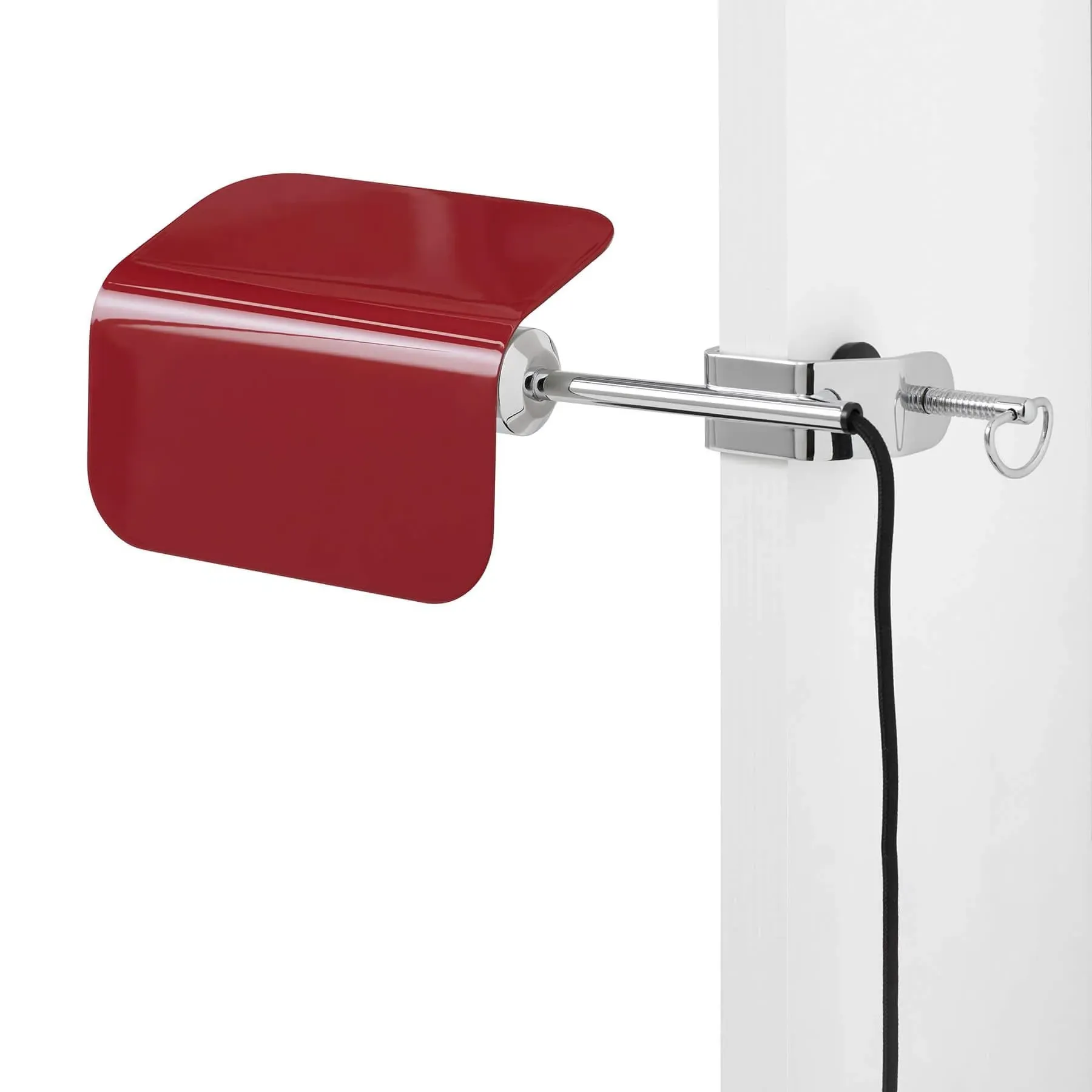 Clip Light with Adjustable Shade - Red, Steel
