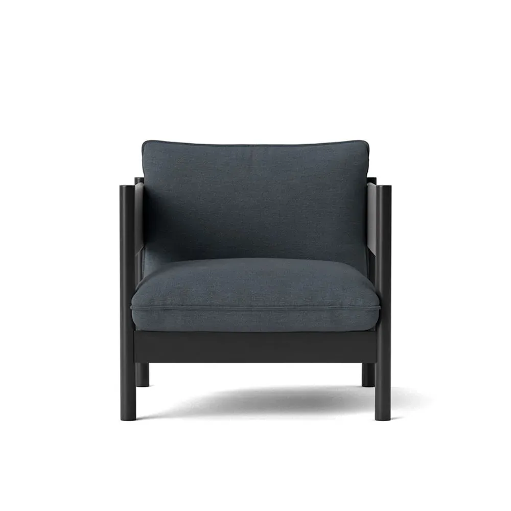 Club Armchair with Cushions - Black, Beech image