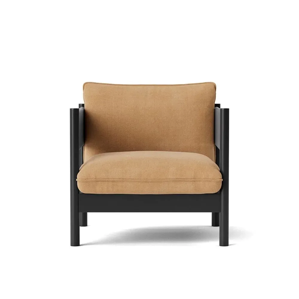 Club Armchair with Cushions - Black, Beech image