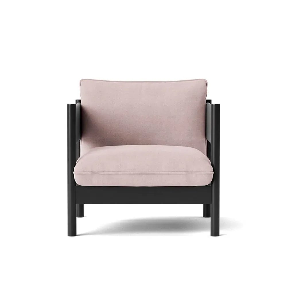 Club Armchair with Cushions - Black, Beech image