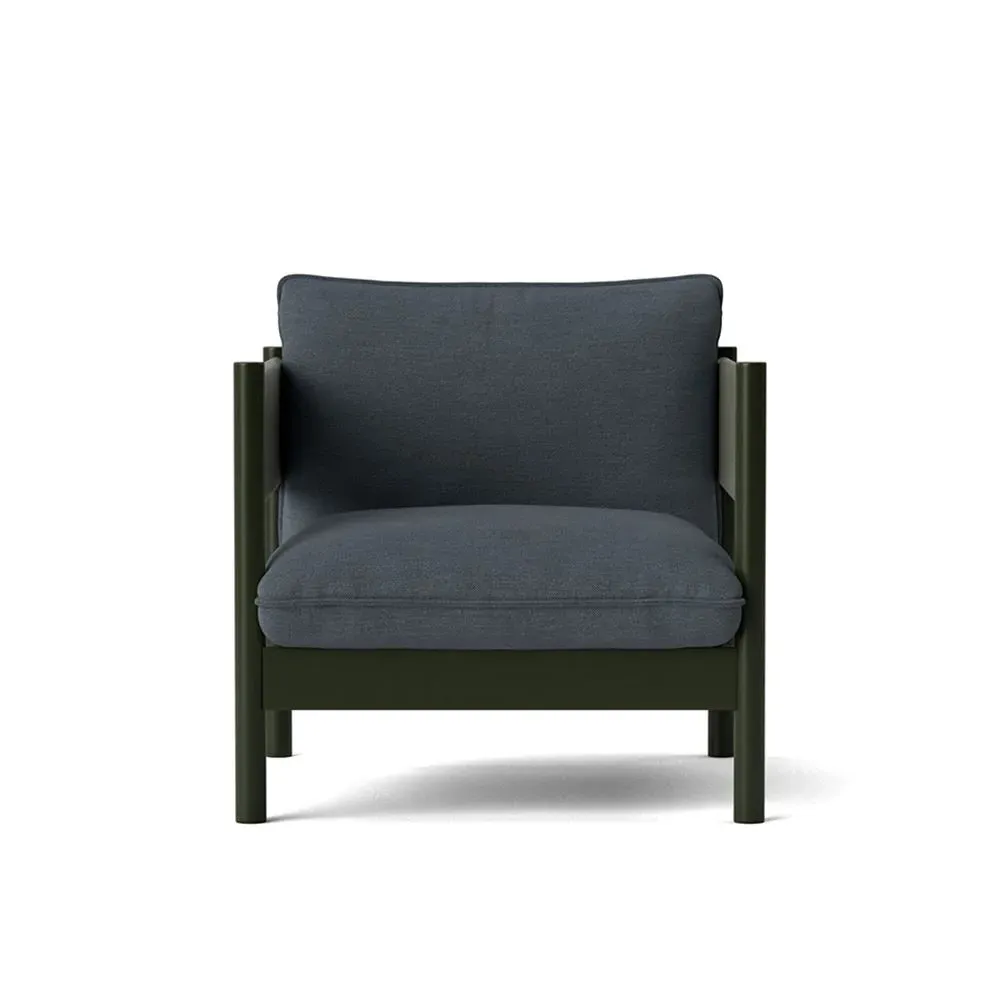 Club Armchair with Cushions - Green, Beech