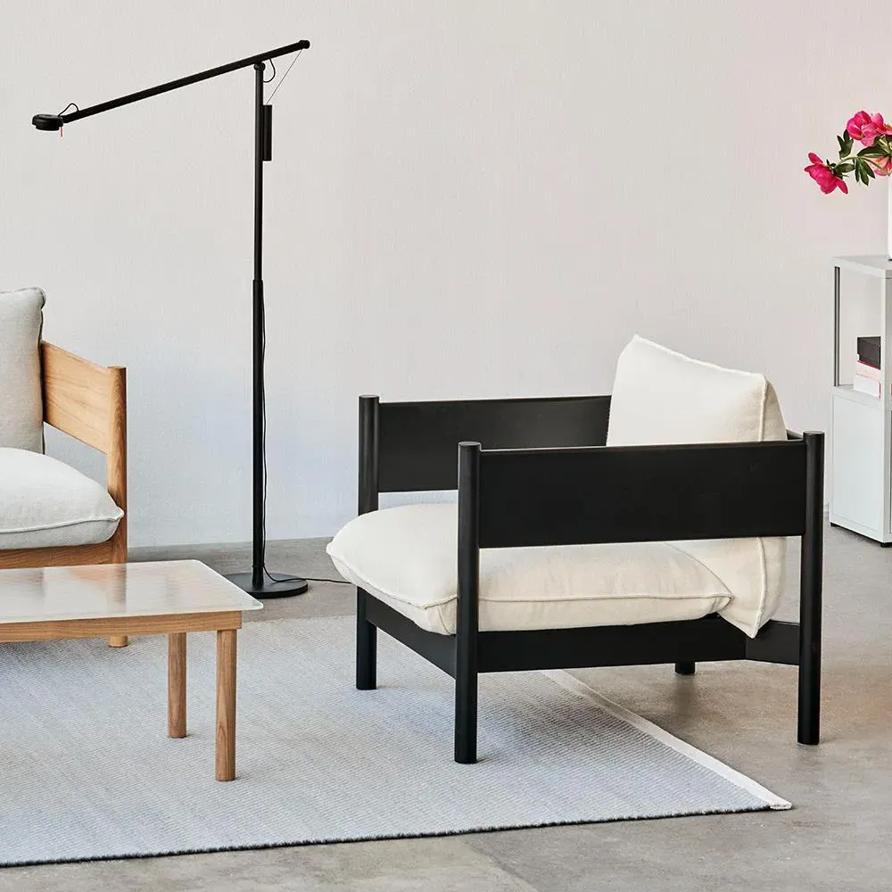 Club Armchair with Cushions - Oak Wood