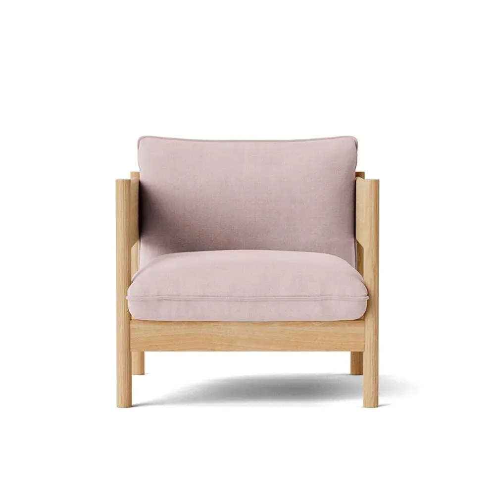 Club Armchair with Cushions - Oak Wood