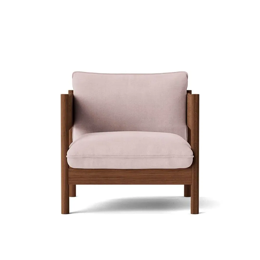 Club Armchair with Cushions - Walnut Wood