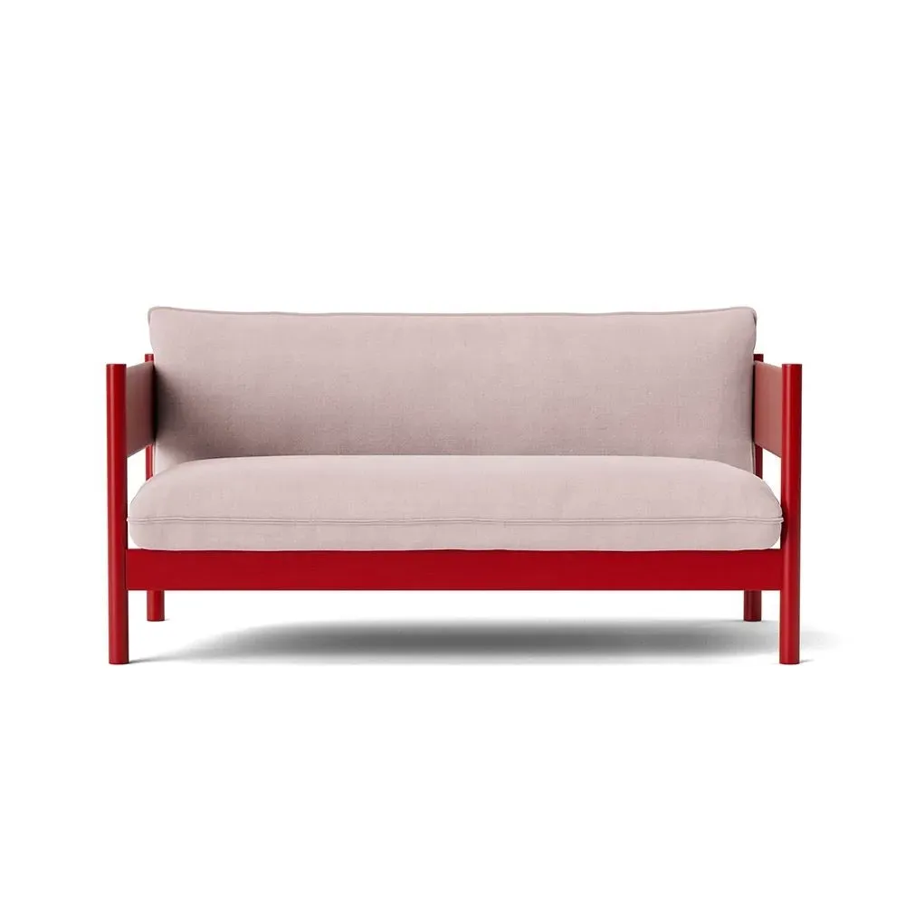Club Sofa with FSC Frame - Wine Red, Beech
