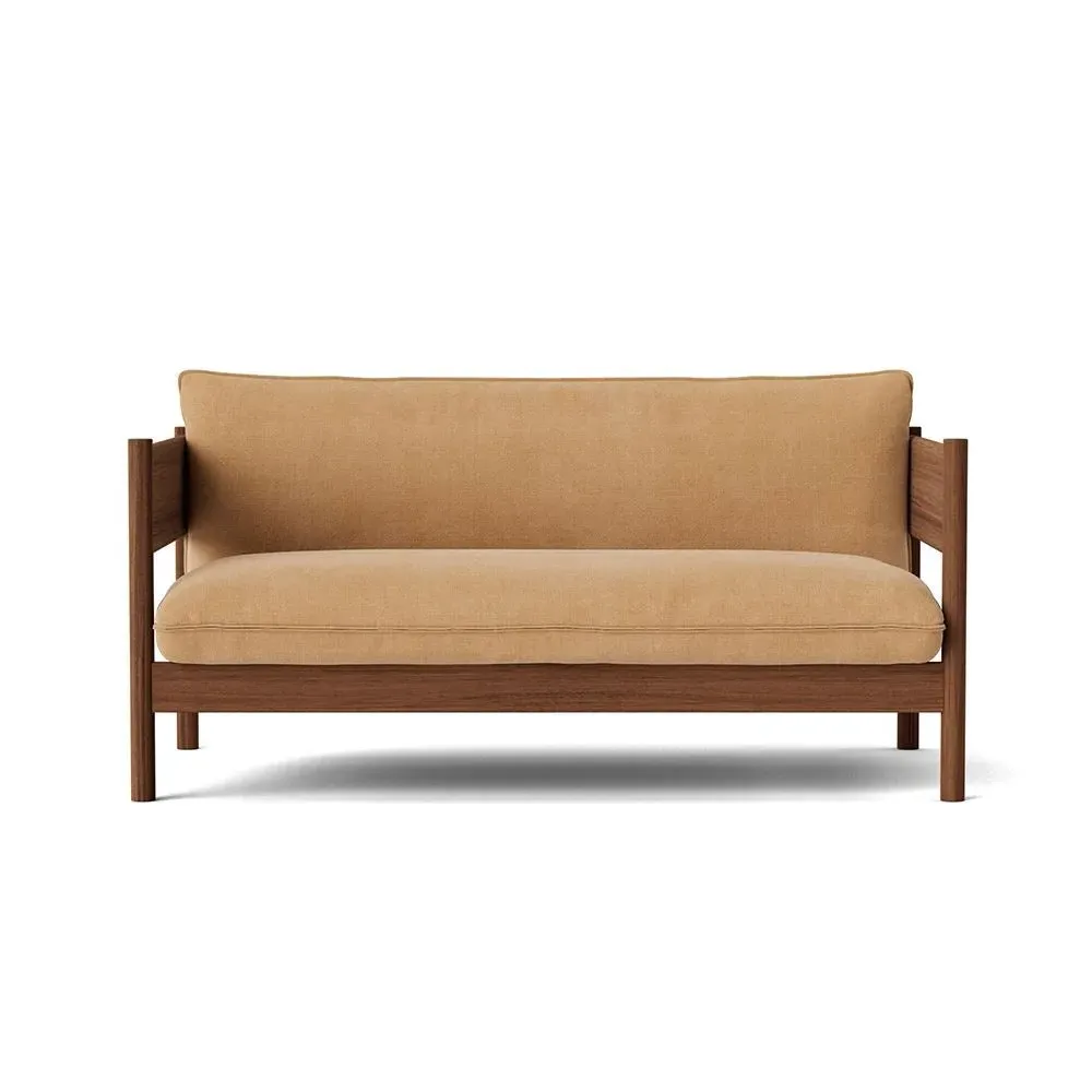 Club Sofa with FSC Wood Frame - Fabric, Walnut