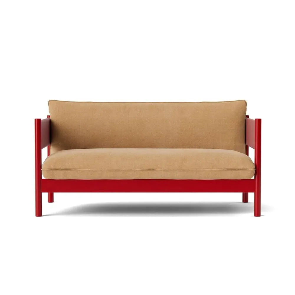 Club Sofa with FSC Wood Frame - Red, Fabric