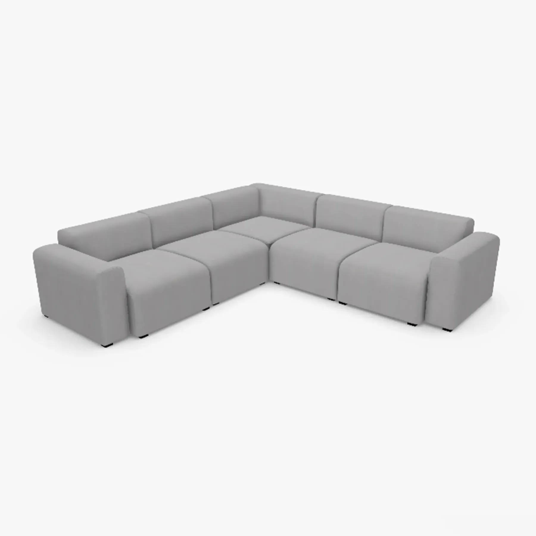 Corner Sofa with Low Arms - Steelcut Fabric