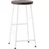 Cornet 65cm Bar Stool - Smoked Oak, Cream Steel