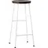 Cornet 75cm Bar Stool - Smoked Oak, Cream Steel