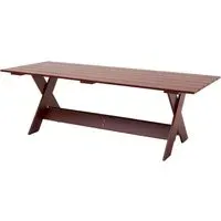 Crate Large Outdoor Dining Table - Iron Red, Pinewood