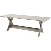 Crate Large Outdoor Dining Table - London Fog, Pinewood