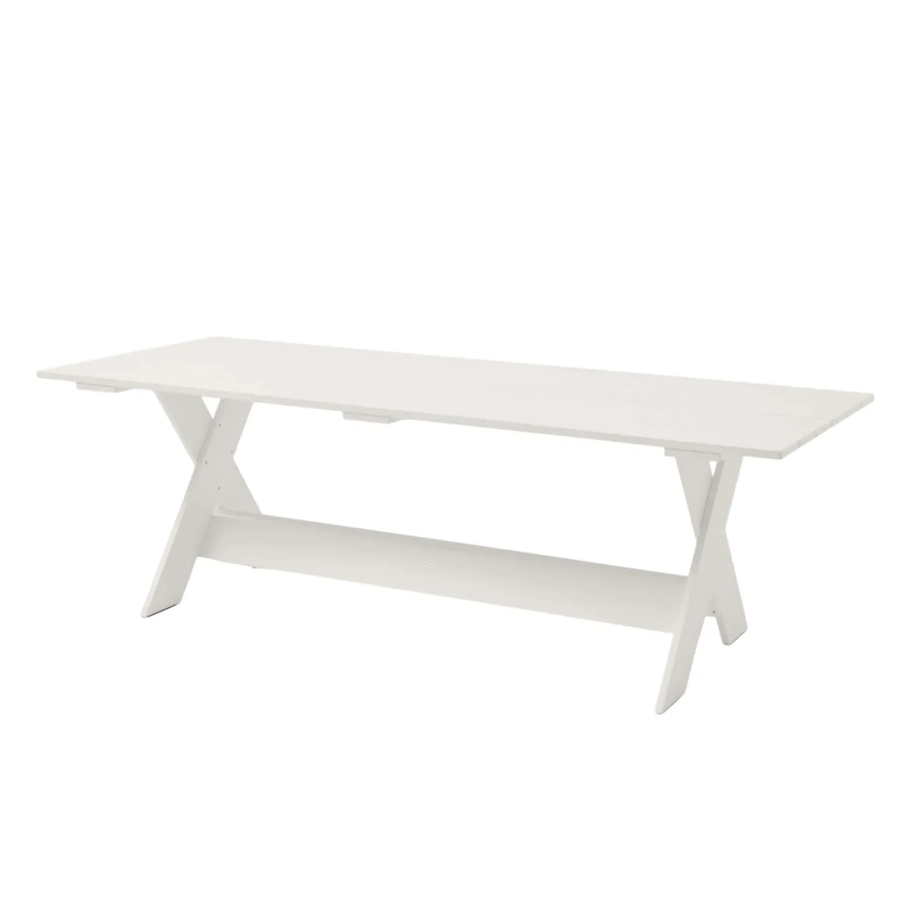 Crate Large Outdoor Dining Table - White, Pinewood