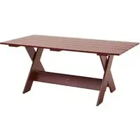 Crate Small Outdoor Dining Table - Iron Red, Pinewood