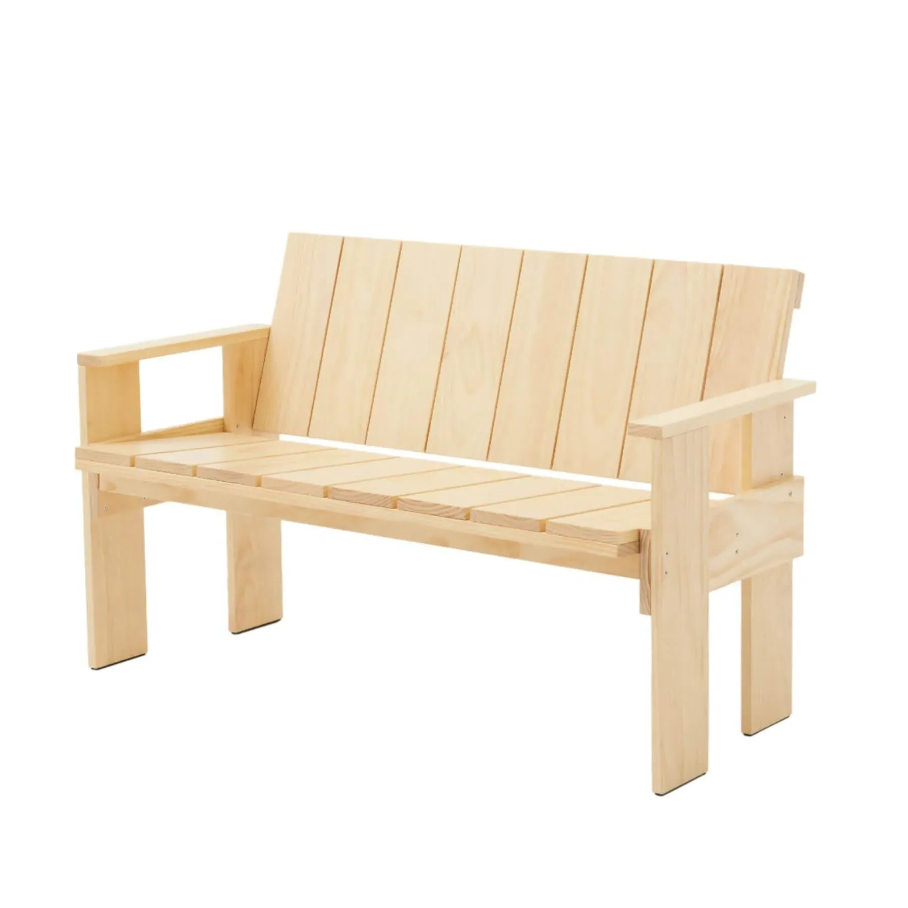 Dining Bench with Armrests - Grey, Pine