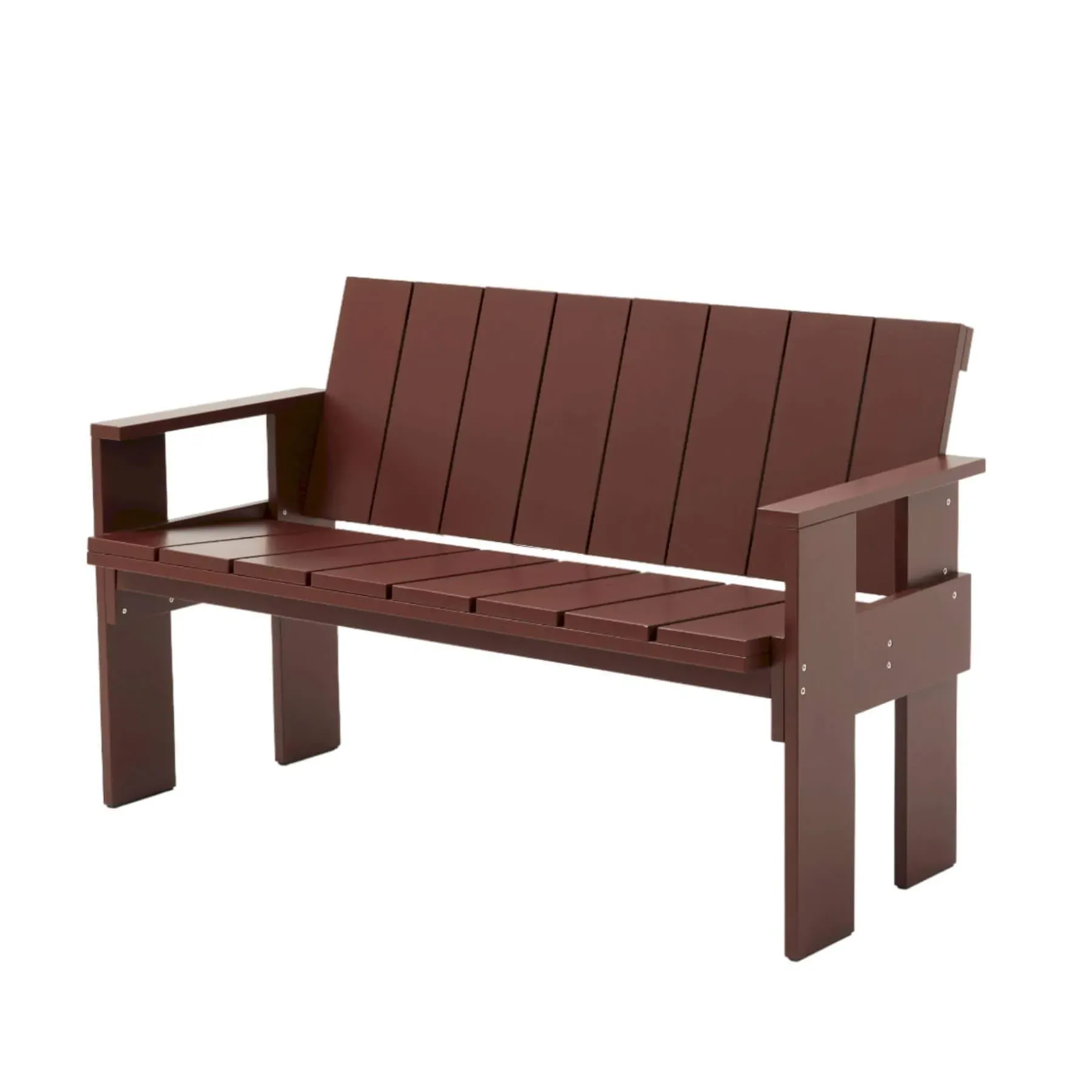 Dining Bench with Armrests - White, Pine