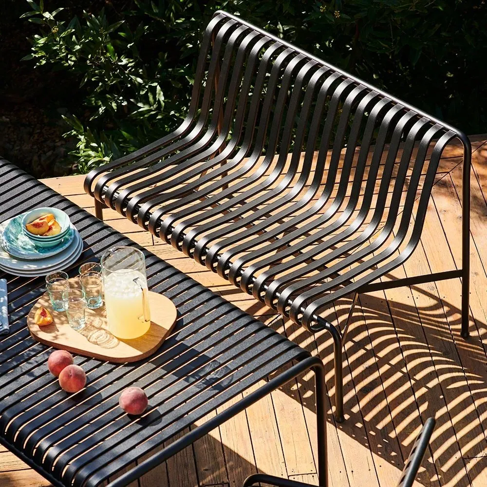 Dining Bench without Arms - Olive Green, Steel