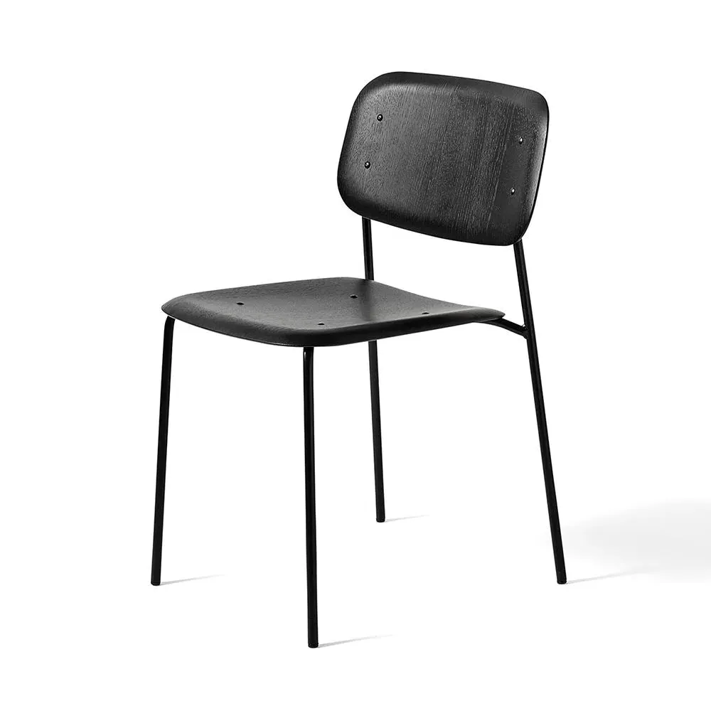 Dining Chair Stackable - Black, Oak image