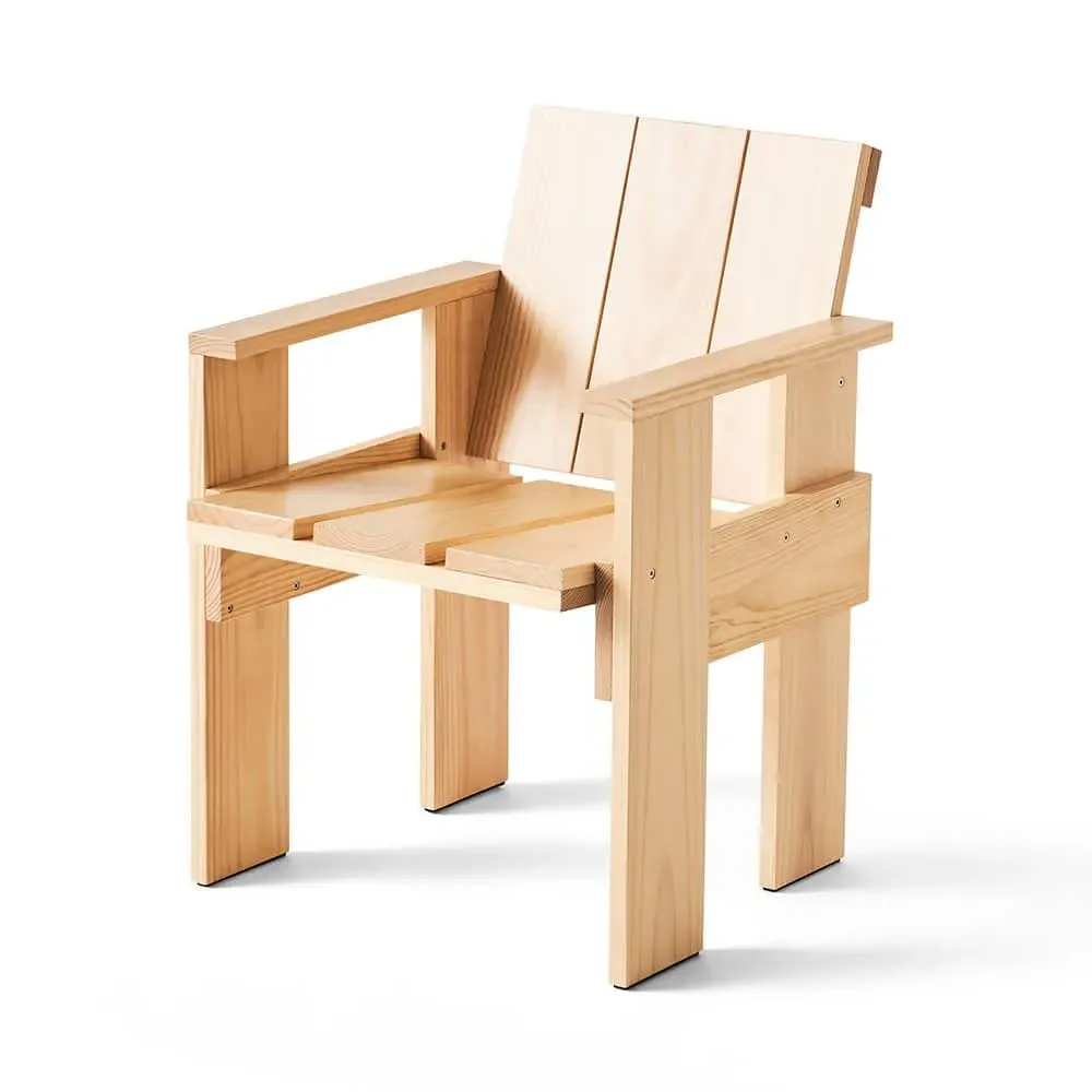 Dining Chair with Armrests - Pine Wood