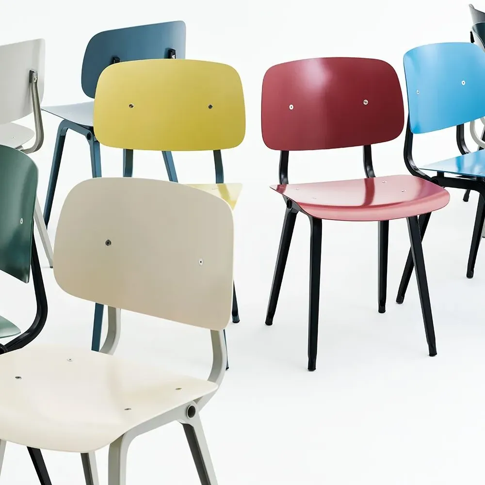 Dining Chair with Ergonomic Design - Biscotti, Steel