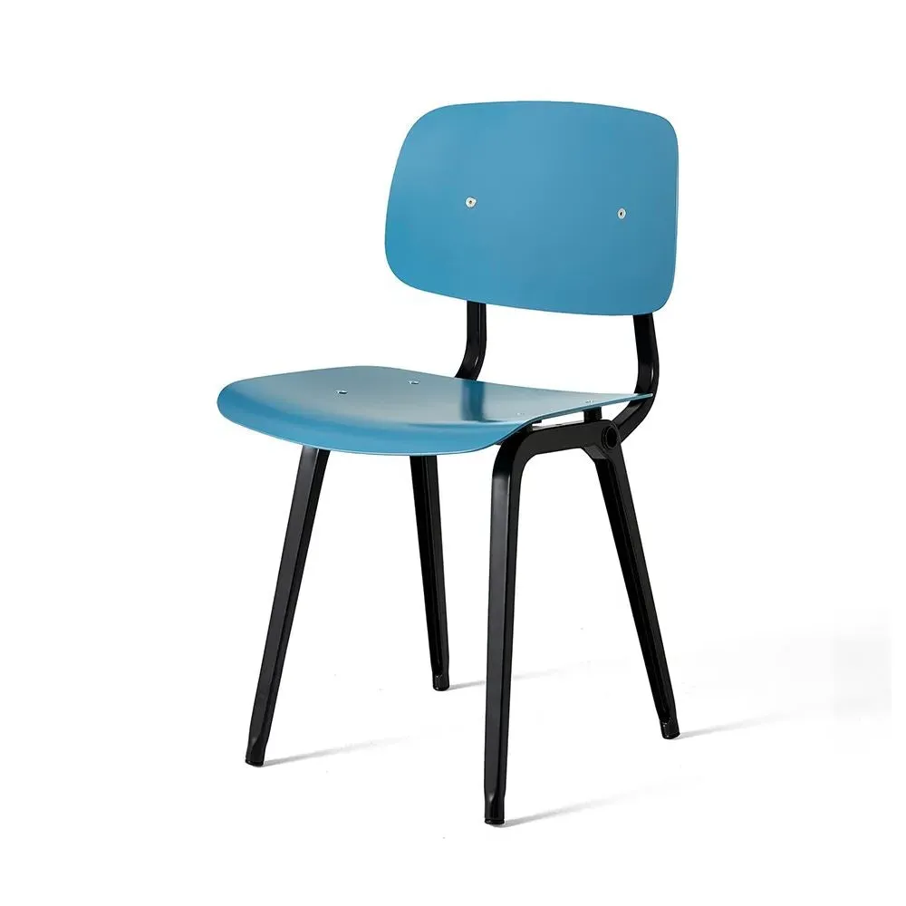 Dining Chair with Ergonomic Design - Blue, Steel