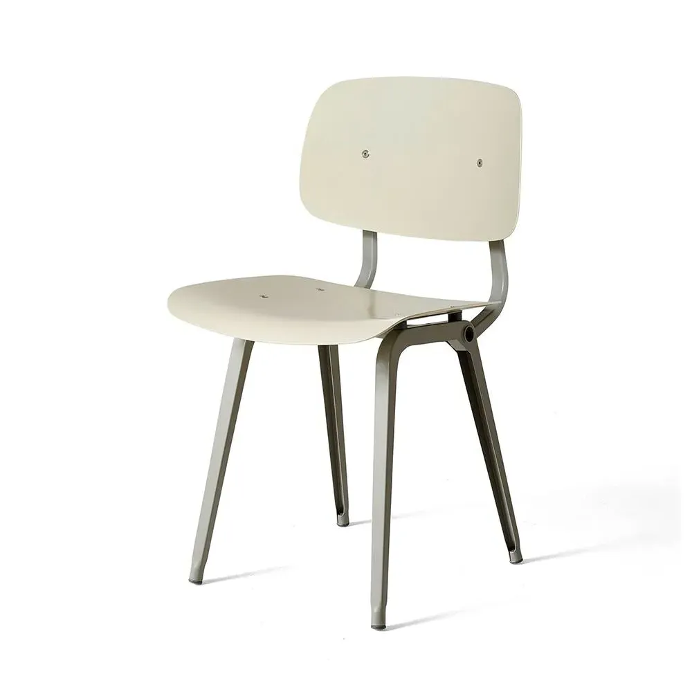 Dining Chair with Ergonomic Design - Red, Steel