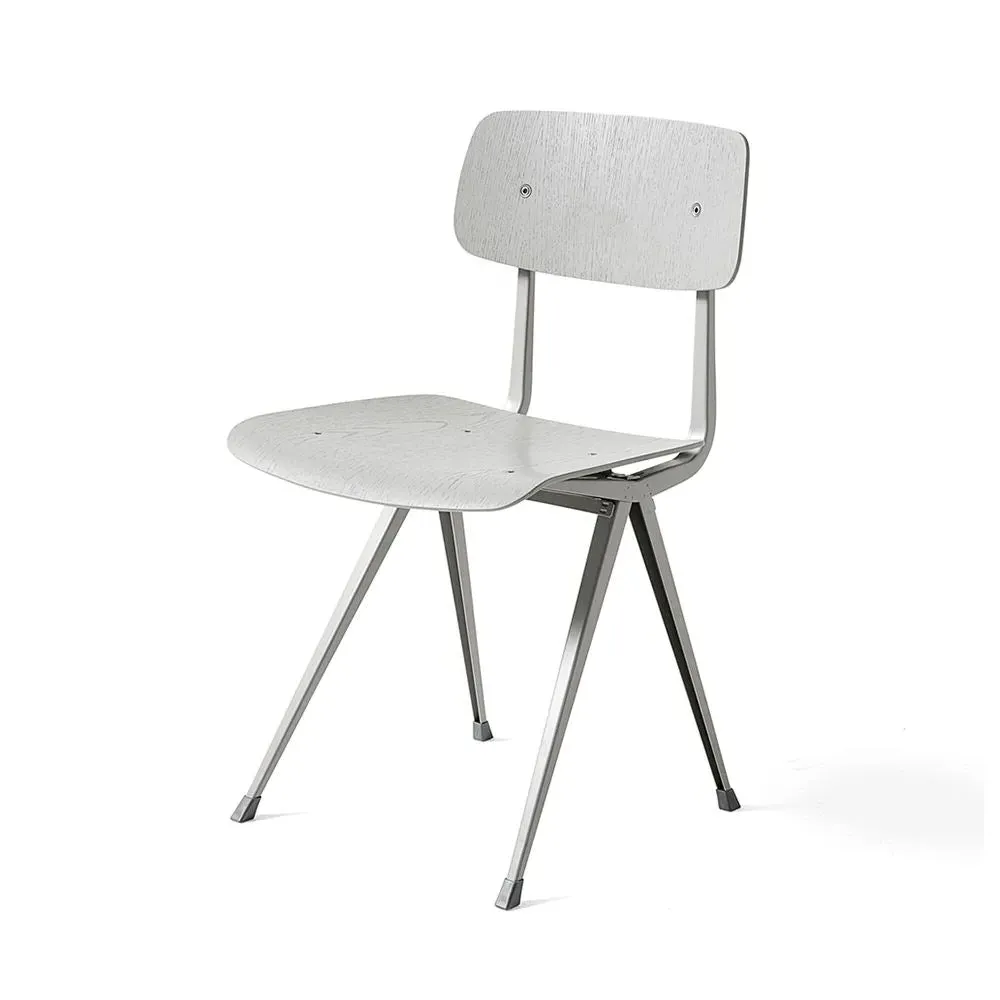 Dining Chair with Oak Seat - Beige, Steel image