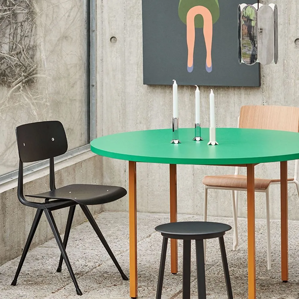 Dining Chair with Oak Seat - Black, Steel