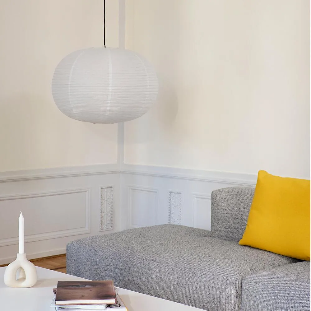 Ellipse Pendant Shade - Rice Paper, Bamboo